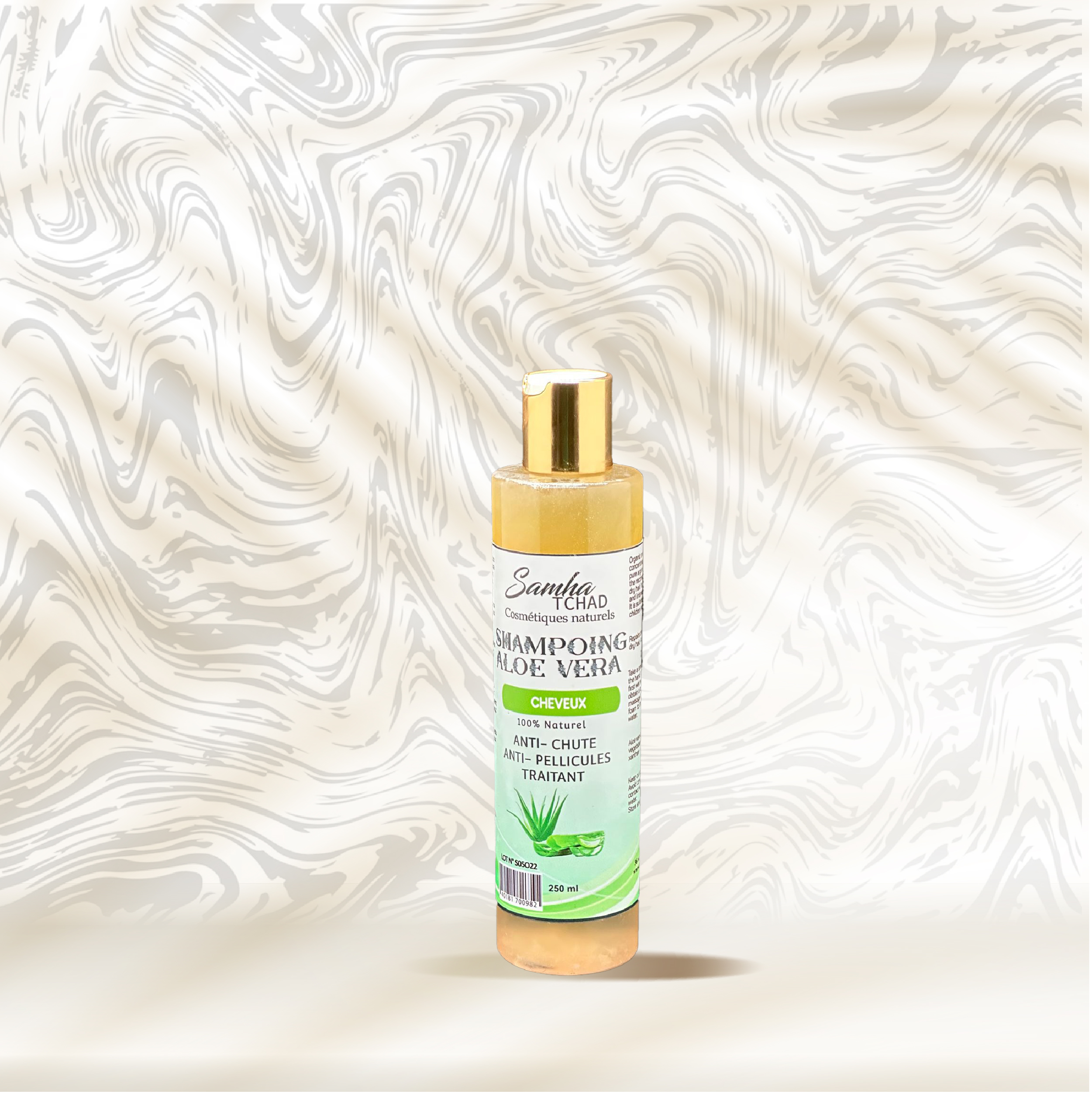 Shampooing aloè vera organique pour cheveux secs 250ml