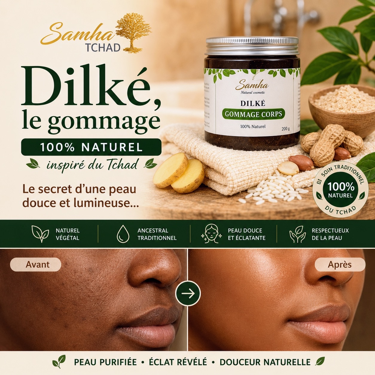 Dilké gommage tchadien 200G