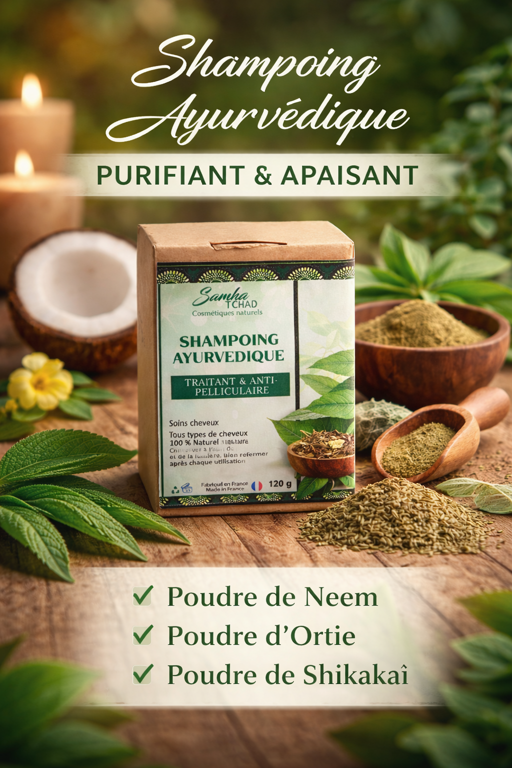 Shampooing solide ayurveque120g