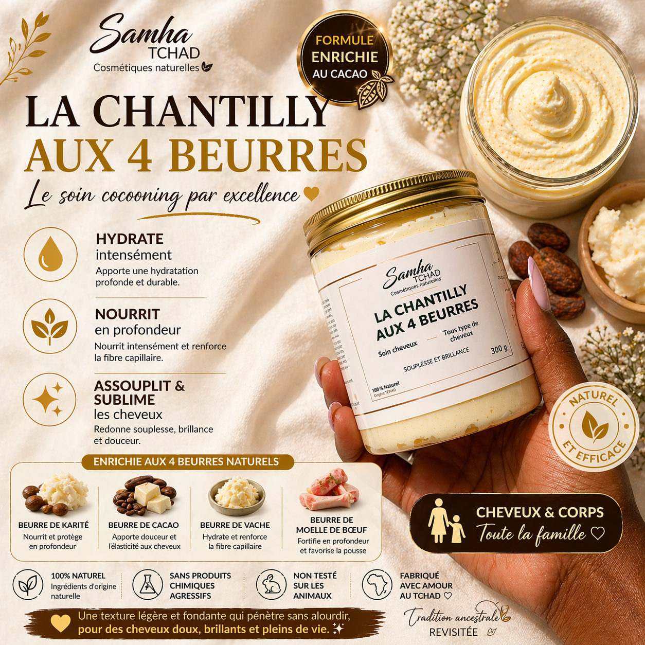 Chantilly aux 4 beurres 300ml